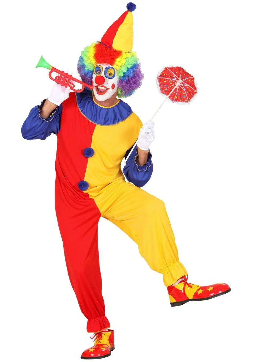 Disfraz de Payaso Amarillo y Rojo para Hombre Payasos, Bufones y Arlequines Widmann